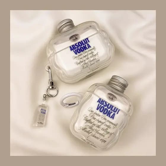 Capa Criativa De Vodka Com Tampa De Garrafa 3D Compatível Apple Airpods Pro3 Pro2 Pro Fones De Ouvido Protetora Para 4 3