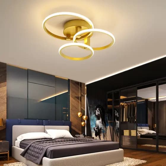 Luzes de teto led modernas para decoração de casa de quarto de estar 3 cor de luz escurecimento 43CM luminária de teto
