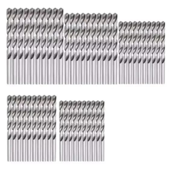 JOGO COM 50 BROCAS ACO RAPIDO 1, 1,5, 2, 2,5 E 3 MM