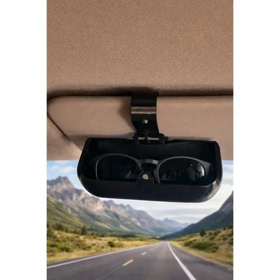 Porta Óculos Automotivo Universal Carro Quebra-Sol Presilha Clip Luxo - Não Risca e Não Cai