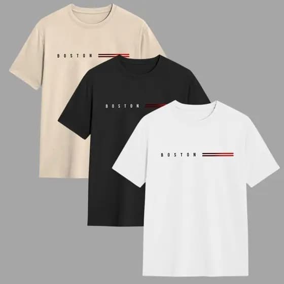 Kit 3 Camisetas Masculinas 100% Algodão Fio 30.1 Envio Imediato Varias Cores Oferta