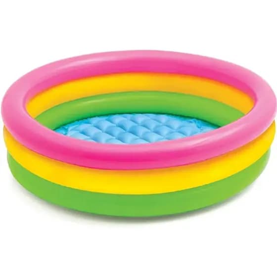 Piscina Inflável Redonda Colorida fundo inflável comodidade e segurança 120 CM AL-3752 - Altomex
