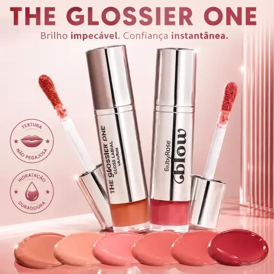 Gloss Labial The Glossier One Blow Ruby Rose Brilho Intenso Hidratante