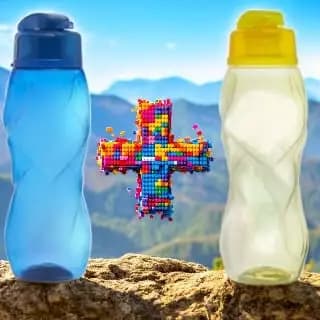 Kit Garrafa squeeze madri - 1L - Tampa removível⭐