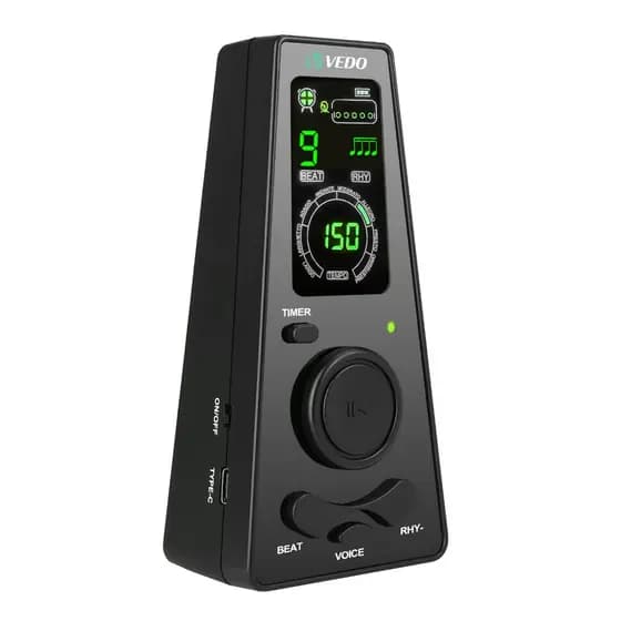 Metrónomo digital eletrónico Temporizador Metrónomo eletrónico universal com controlo de volume para piano, guitarra