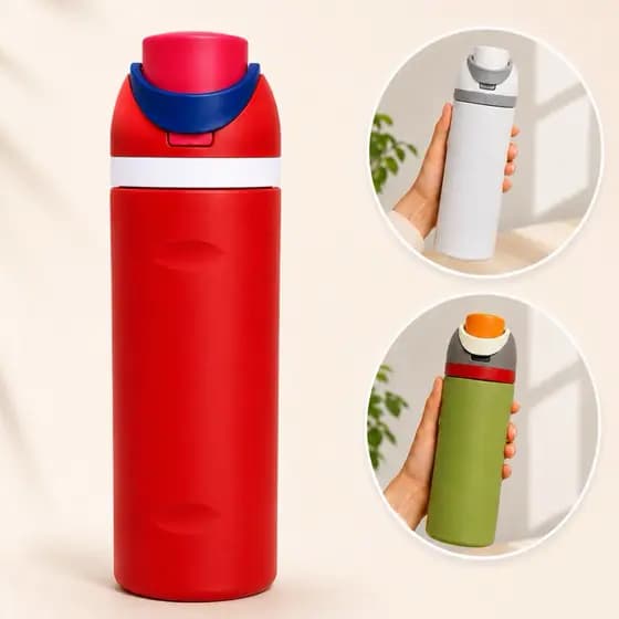 Garrafa Térmica de Água 800 ML Com Canudo Garrafa de Café Quente e Frio com Isolamento Academia