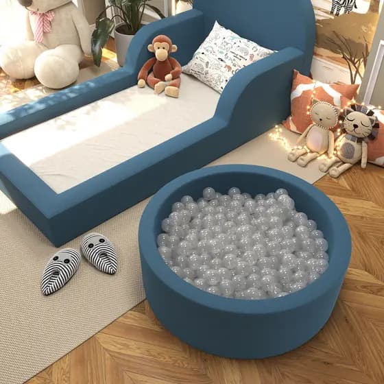 Piscina de Bolinha azul infantil em espuma bebê e criança sala quarto e área de lazer - sem bolinhas
