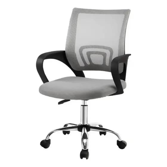 Cadeira Escritório Ergonômica Home Office Stoel Start Cinza Confortável Apoio Lombar Mesh