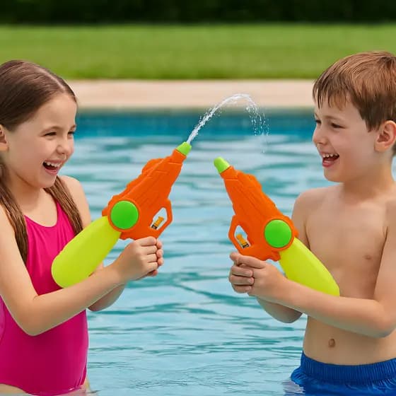Pistola Lança Água Infantil 37cm Brinquedo Para Praia E Piscina