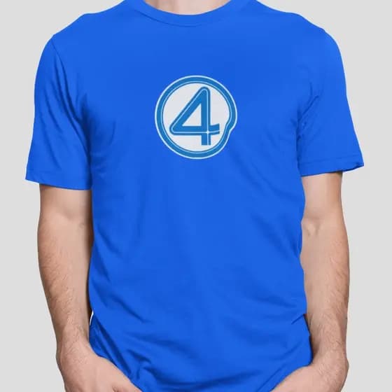 Camiseta Desenho Animado Moda Masculina/Feminina Unissex Quarteto Fantástico Filme