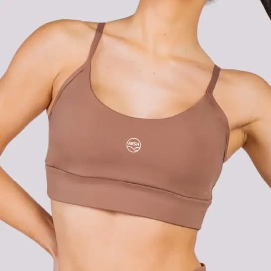 Top com Bojo Alcinha Fitness Poliamida Zero Transparência Compressão Alta Sustentação Academia Feminino