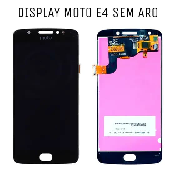 Tela Display Para Moto E4 Sem Aro Incell Preta Dourada Branca
