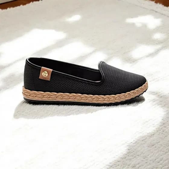 Sapatilha Feminina Moleca Slip Salto Baixo Flatform Confortável Casual Trabalho Alpargata 5696304