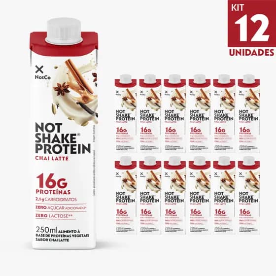 Kit Bebida Proteica NotCo NotShake Protein 16g de Proteina Chai Latte 250ml