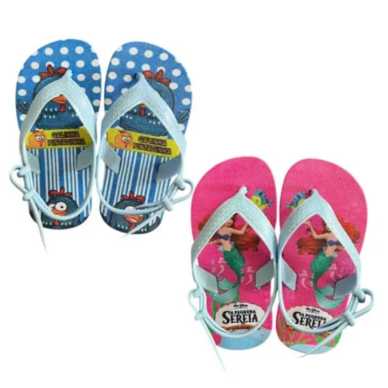 2 Par Chinelo presilha Sandália baby Infantil bebê par menina kit com dois pares chinelos