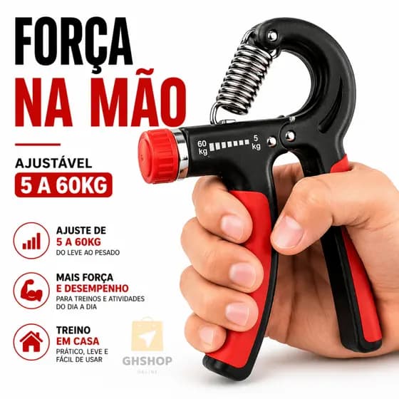 Hand Grip Exercício Para Mãos Flexor de Punho Ajustável 60kg Aparelho Treinar Antebraço