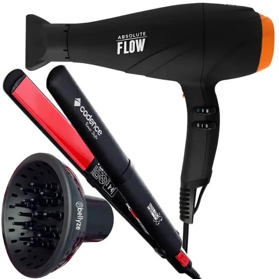 Secador De Cabelo Gama Italy 2300w Absolute Flow Ions Profissional Salão Difusor Cachos Prancha Cerâmica 210°c
