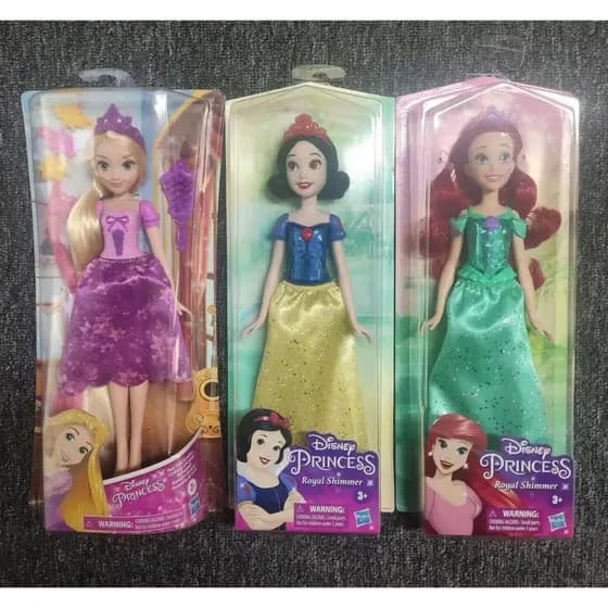 Boneca Princesa Disney Série Clássica Aurora Branca de Neve Cinderela Rapunzel Brinquedo para Menina