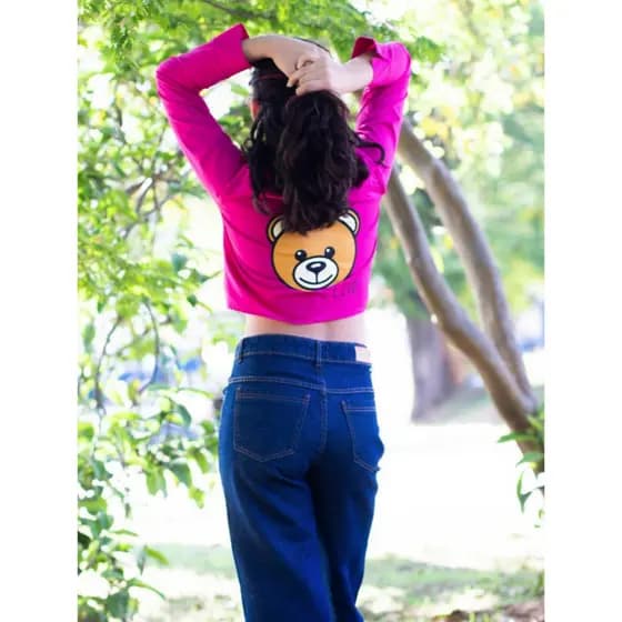 Camisa Feminina Manga Longa Cropped Curto Infanti Juvenil Primavera
