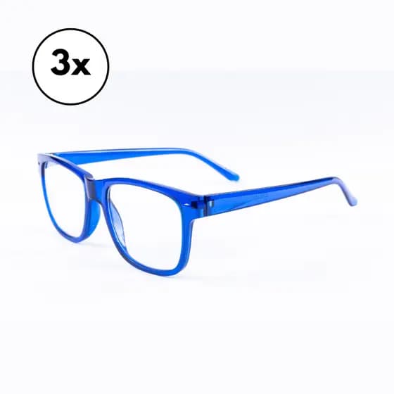 Kit com 3 Óculos de Grau para Leitura, Trabalho e Descanso – Cor Azul, Unissex, Leve e Confortável
