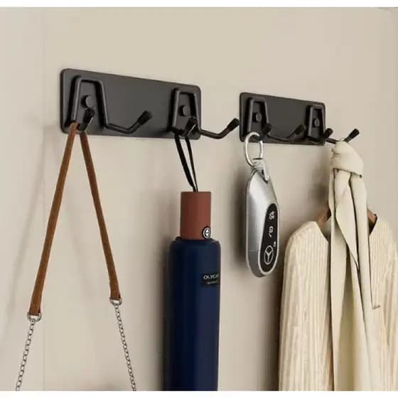 Ganchos Modernos Metal para Parede | Multi-Funcional para Toalhas, Mochilas & Acessórios