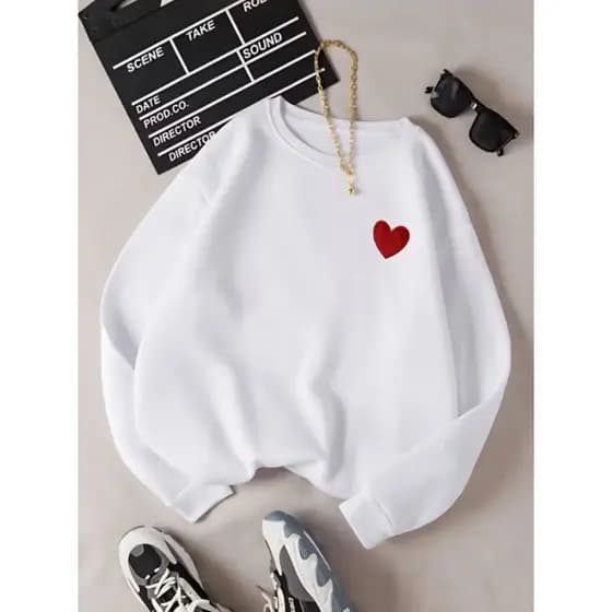 Moletom Feminino Basico 100% Algodão Gola Redonda Blusa De Frio Casual Flanelado Moda Inverno Promoção