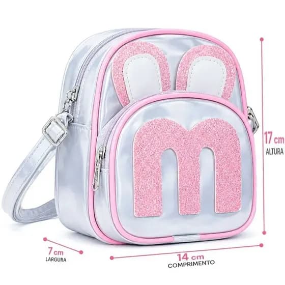 Bolsa Infantil Menina Transversal Bolsinha com Alça Ajustável