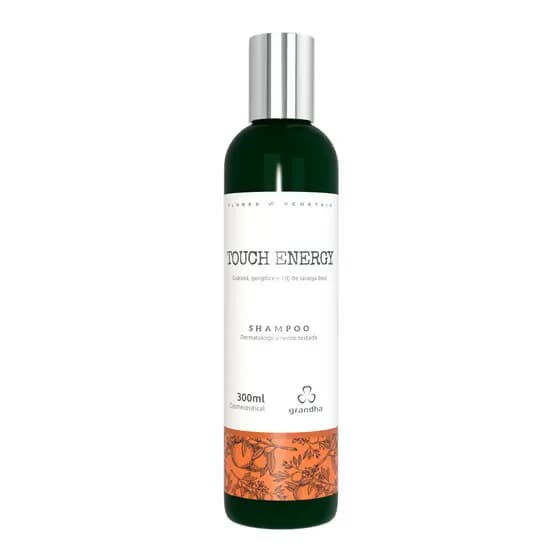 Flores e Vegetais Touch Energy Shampoo 300ml Limpeza Suave Vitalidade Brilho Uso Diário Cabelos,fios