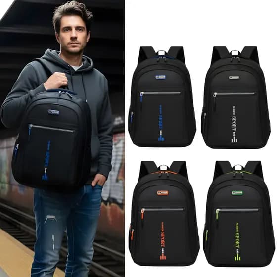 Mochila Masculina De Nylon de Alta Capacidade Estilo Casual Fashion Multiuso Viagens Escola Trabalho