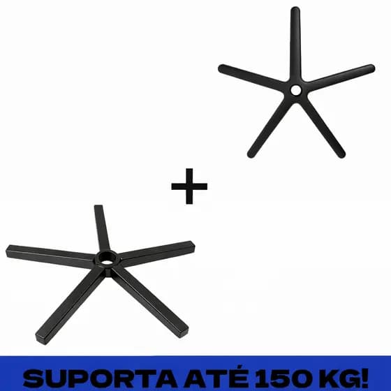 Upgrade Base Cadeira Gamer Reforçada de Aço Suporta até 150kg + Capa