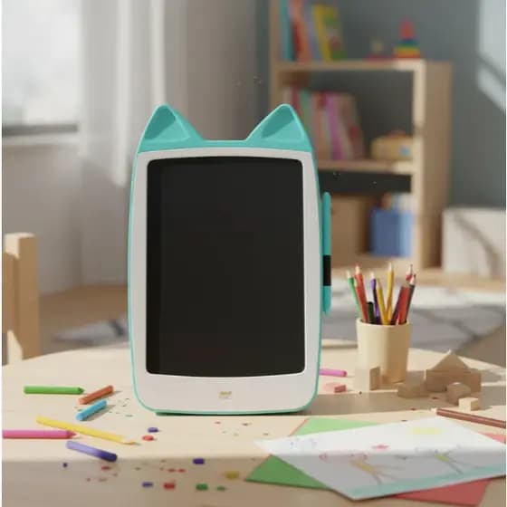 Lousa Mágica infantil Gatinho AZUL Tablet Desenhar 8 e 10 Polegadas