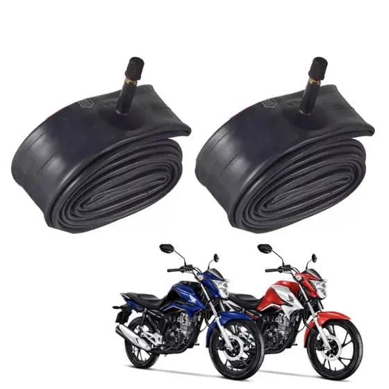 Kit C/ 2 Câmara Ar Pneu 18 Moto Cg Titan Fan 125 150 160