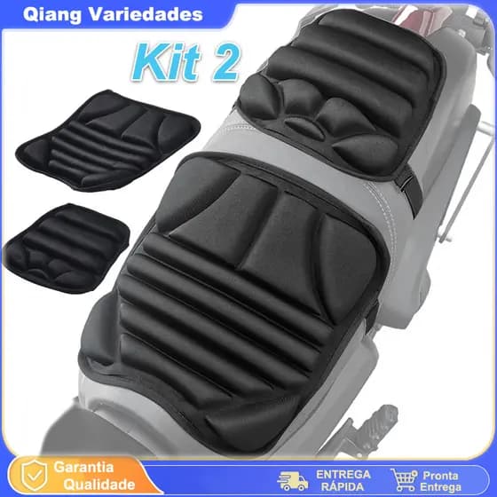 Kit 2 Almofadas Para Assento De Motocicleta Moto Assentos