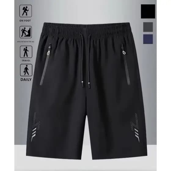 Short Masculino elastano Bermuda Praia 2 Bolsos Com Zíper Importar002斜条