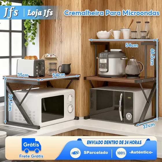 Suporte Multifuncional Para Forno De Micro-ondas, Porta-tempero, Suporte Para Cozinha, Organizador De Temperos