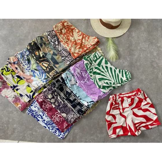 Short Feminino Estampado Short Suplex Bermuda Moda Feminina