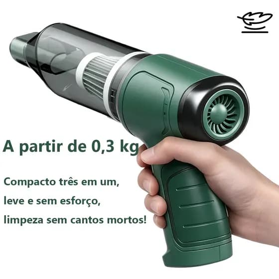 Mini Aspirador De Pó Soprador 4 em 1 Portátil Alta Potência Recarregável Limpezas Carros Janelas Sofás Carpetes Gavetas