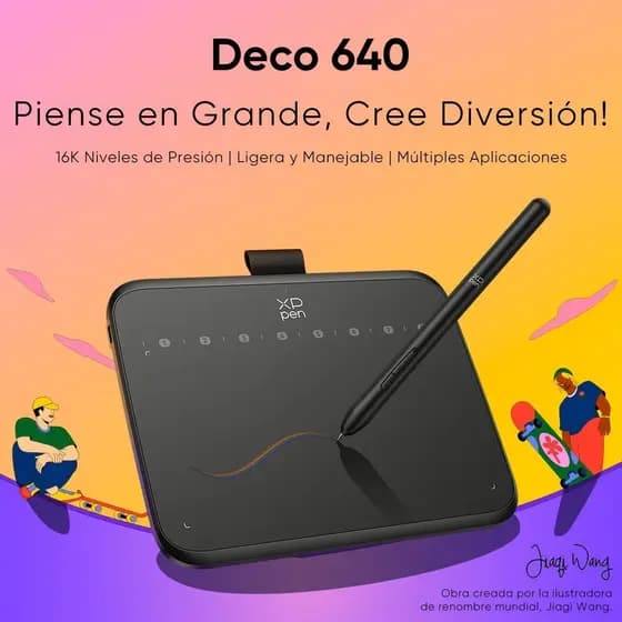 Mesa Digitalizadora XP-PEN Deco 640 Profissional 16K Compatível Android PC Mac Para Design Digital