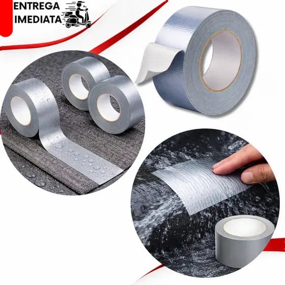 Fita Silver Tape 10 Metros X 45MM Prata Á Prova D'agua Fita Adesiva