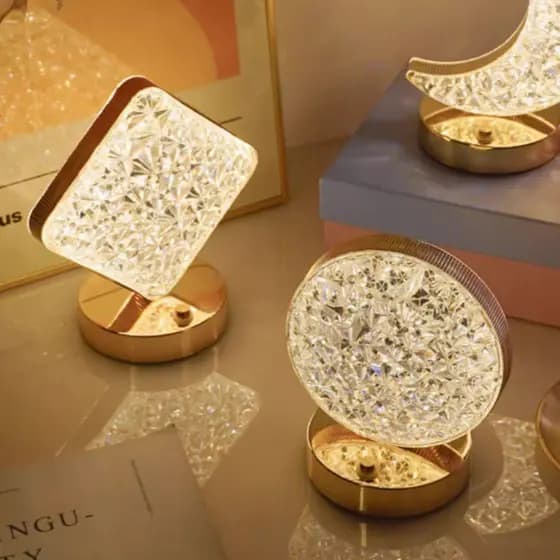 Luminaria De Mesa Luxo Lâmpada Abajur De Mesa 3 Modos De Luz Sensor De Toque
