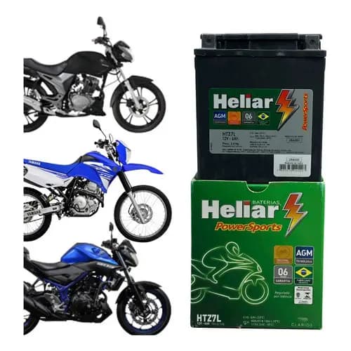 Bateria Yamaha YS 250 Fazer PowerSports Selada 6Ah 12V
