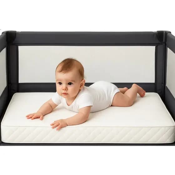 Colchão Berço Chiqueirinho Lino D18 100cm x 70cm x 10cm Um Lado Impermeável