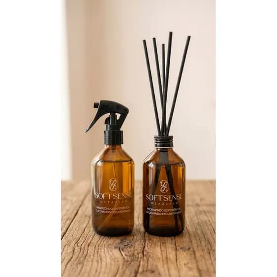 Kit Presente Home Spray e Difusor de Varetas 200ml Aromatizador Ambiente Cheirinho Tecidos Duradouro + Brinde