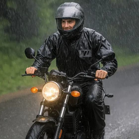 Conjunto Capa Impermeável Moto “VentilVento” Capuz sem bolso | capote de moto, Capa de Tempo, capa pantaneiro original