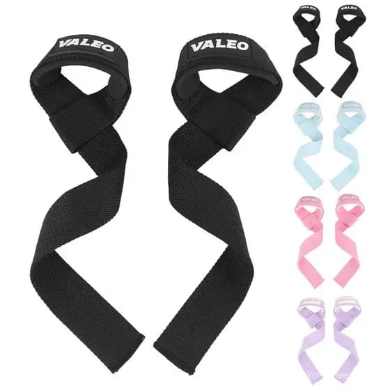 Faixas de resistência Valeo Fitness, faixas reforçadas para assistência em pull-ups e deadlifts, protetores de pulso ant