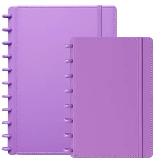 Kit Caderno Inteligente A4 A5 Capa Dura 160 Folhas Pautadas Escolar Universitário Planner Discos