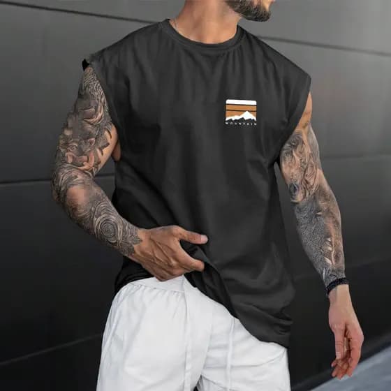 Regata Oversized Masculina Camiseta Cavada Machão Streetwear Camisa Estampada