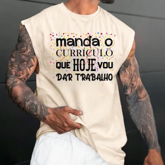 Regata Masculina Frase Carnaval Moda 2026 Camiseta Tendencia Engraçada Confortavel