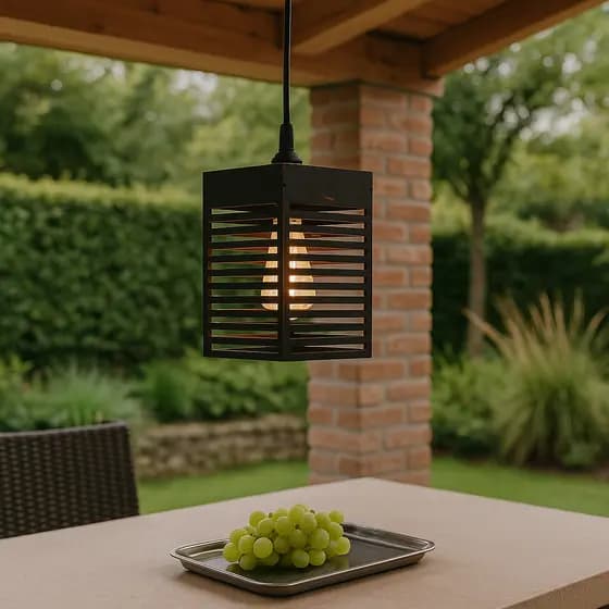Luminária Pendente De Teto Estilo Moderno Área Gourmet - Preto