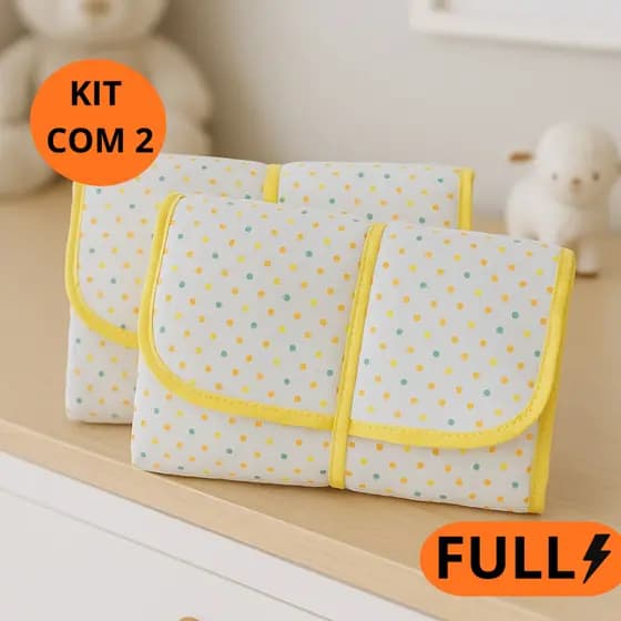 Kit 2 Trocador Portátil Bebê Impermeável Infantil Trocar Fralda Criança Recém Nascido Estampado